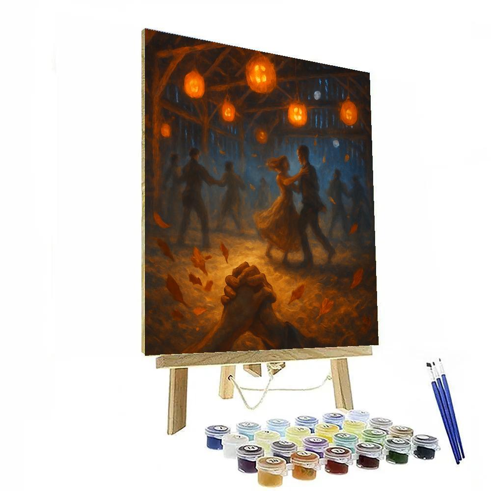 Lantern-Filled Hollow Barn Dance Paint by numbers art