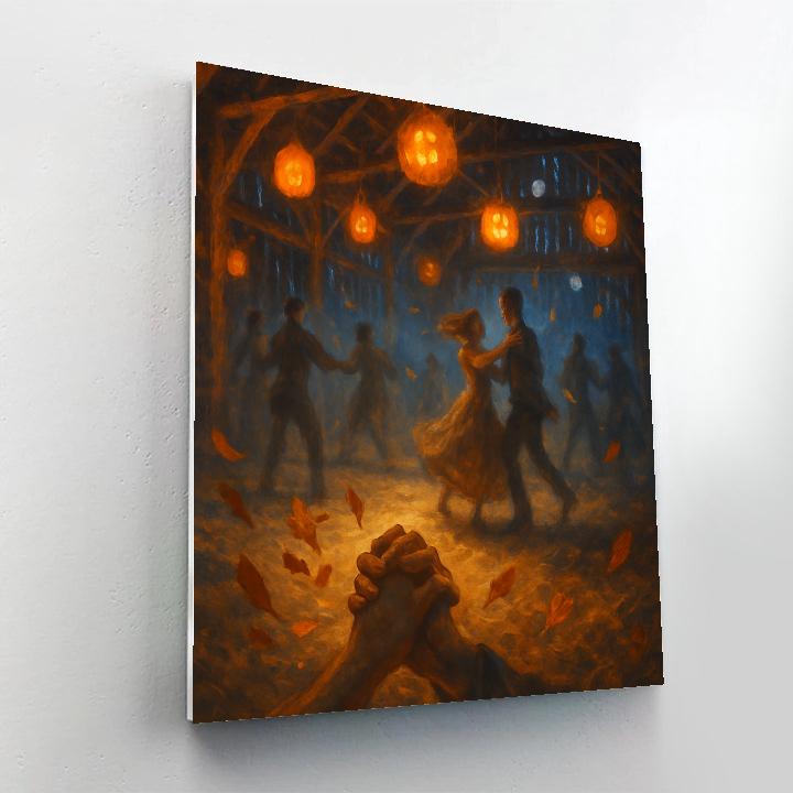 Lantern-Filled Hollow Barn Dance Paint by numbers art