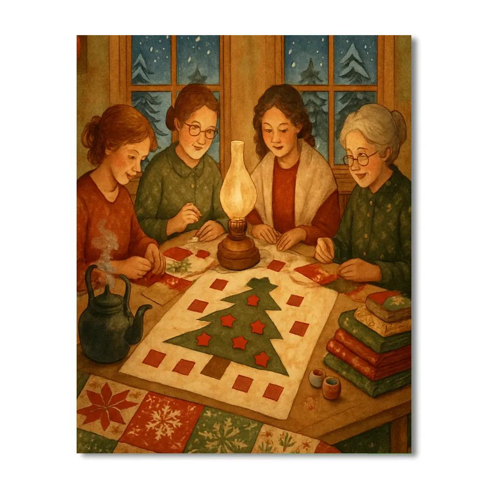 Lantern-Sewn Quilters Night Paint by numbers kits