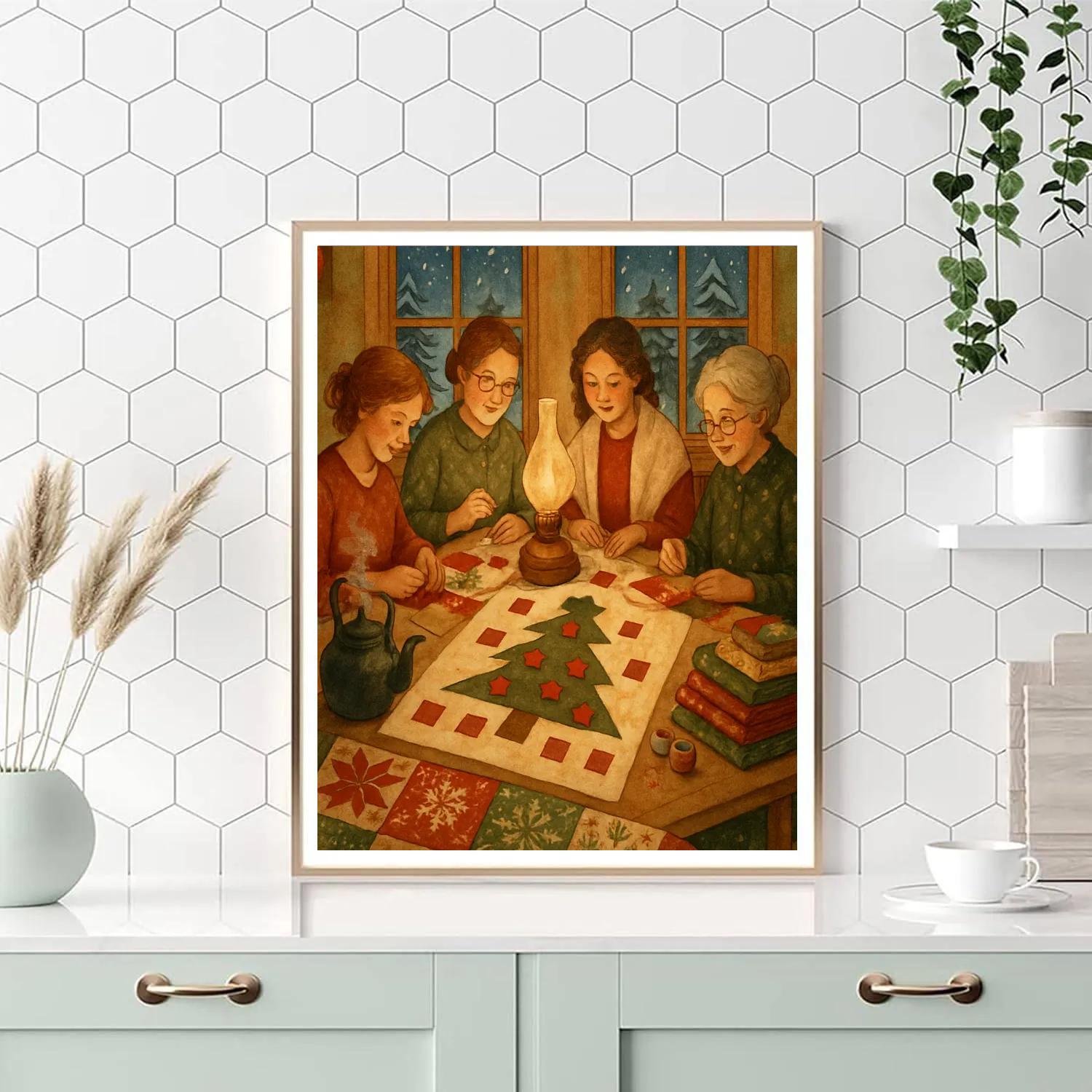 Lantern-Sewn Quilters Night Paint by numbers kits