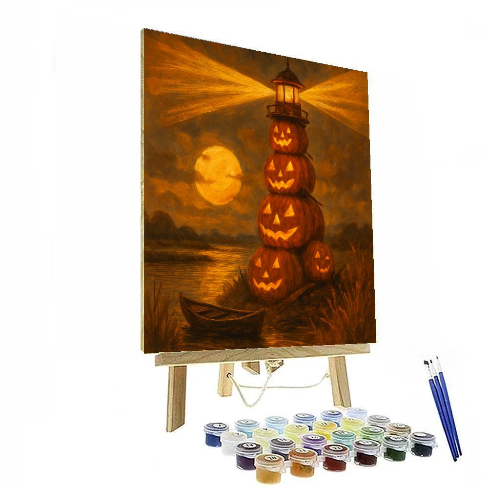 Pumpkin Lighthouse Of The Fen paint by number