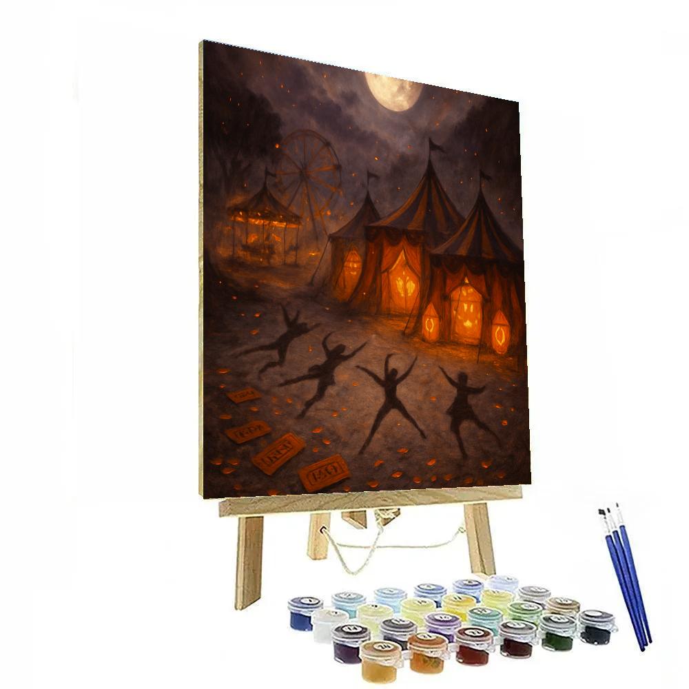 Lantern-Lined Hollow Carnival Paint by numbers art