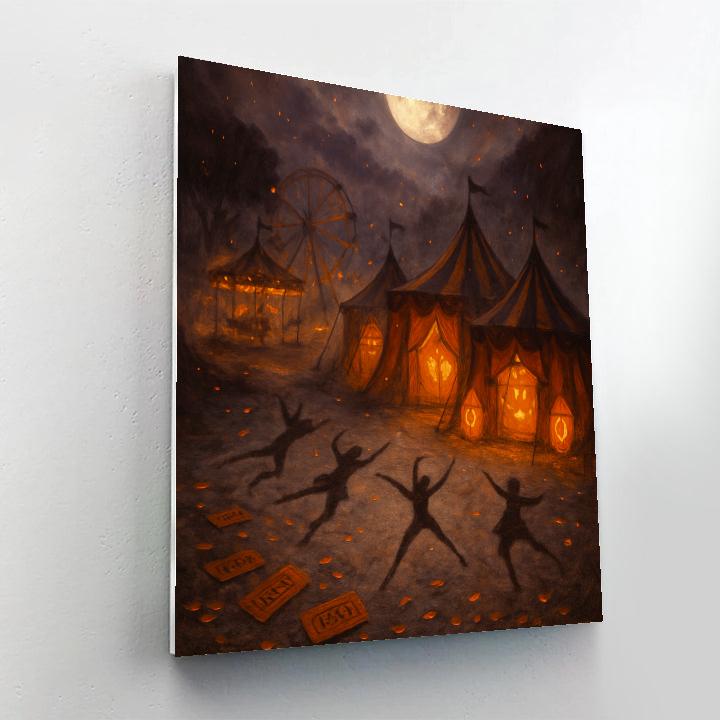 Lantern-Lined Hollow Carnival Paint by numbers art
