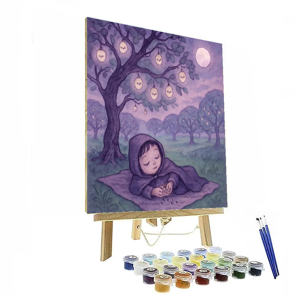 Moonshadow Orchard Lullaby painting number kit