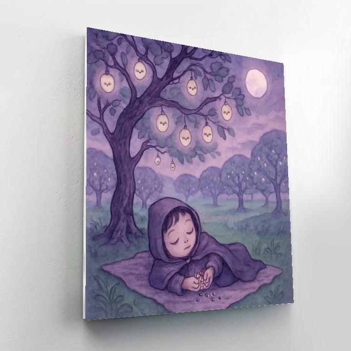 Moonshadow Orchard Lullaby painting number kit