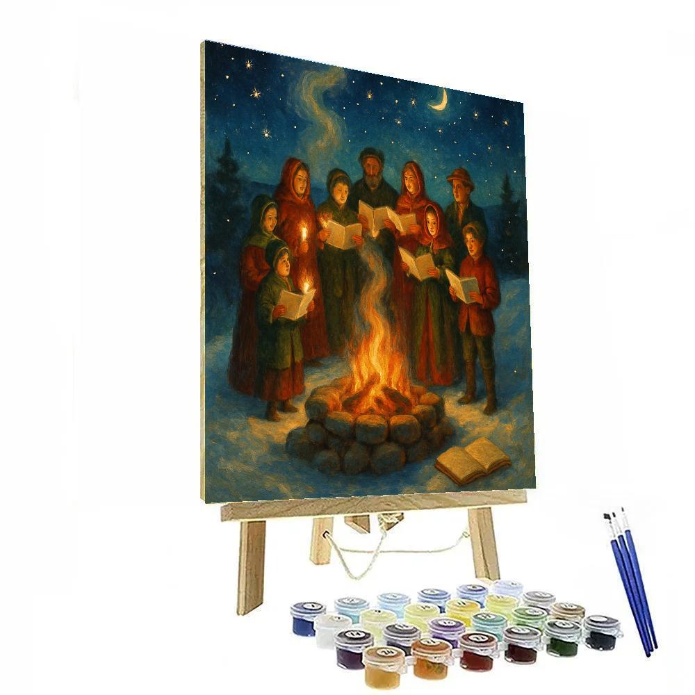 Hearthside Knoll Carol Night Paint by numbers kits