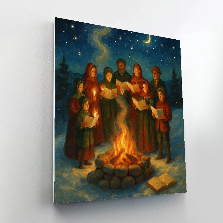 Hearthside Knoll Carol Night Paint by numbers kits