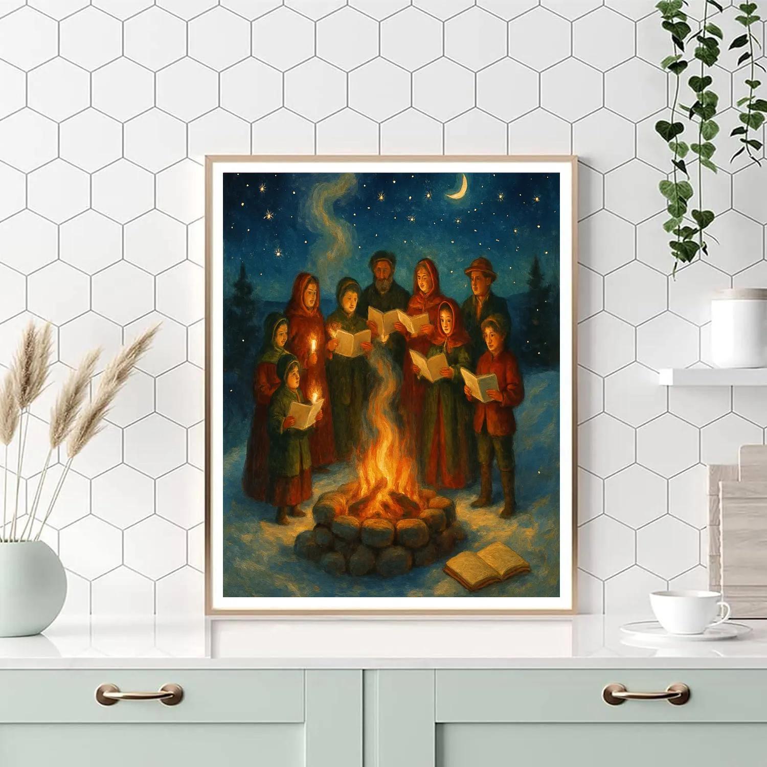 Hearthside Knoll Carol Night Paint by numbers kits