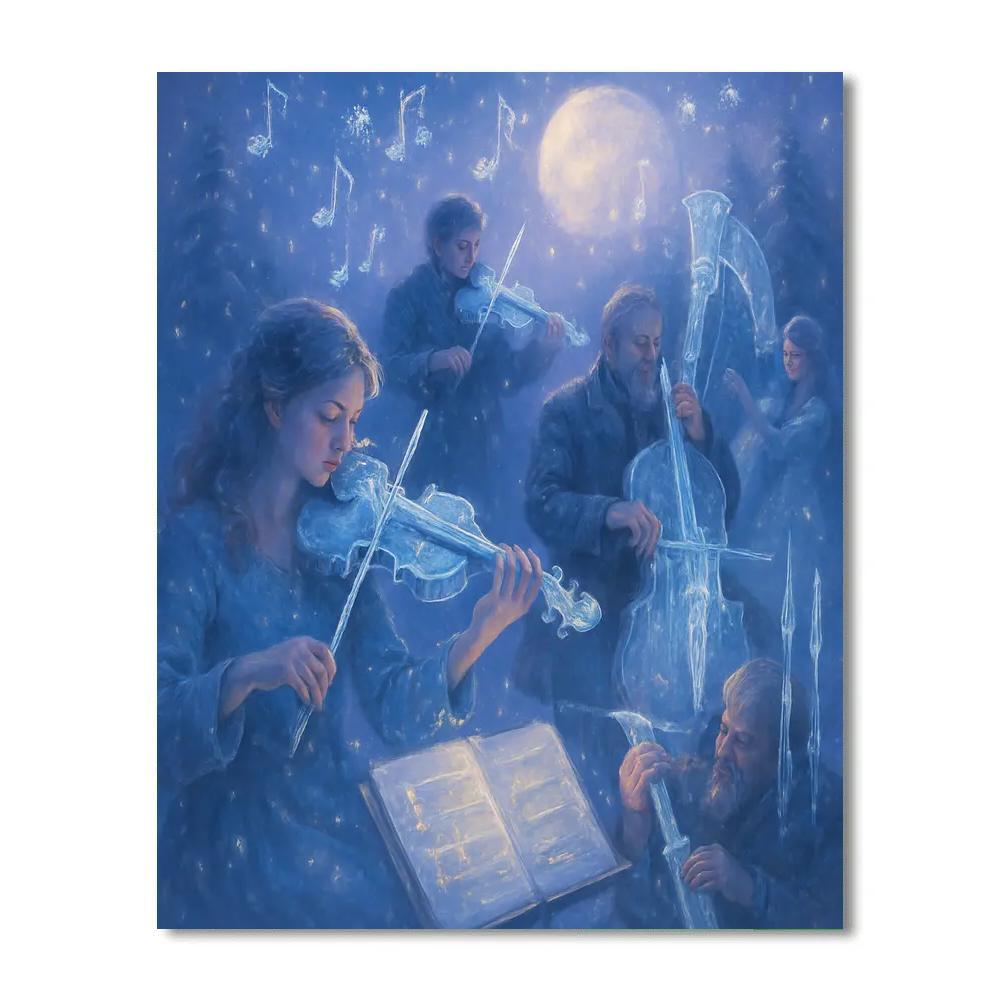 Icicle Orchestra Rehearsal paint by number