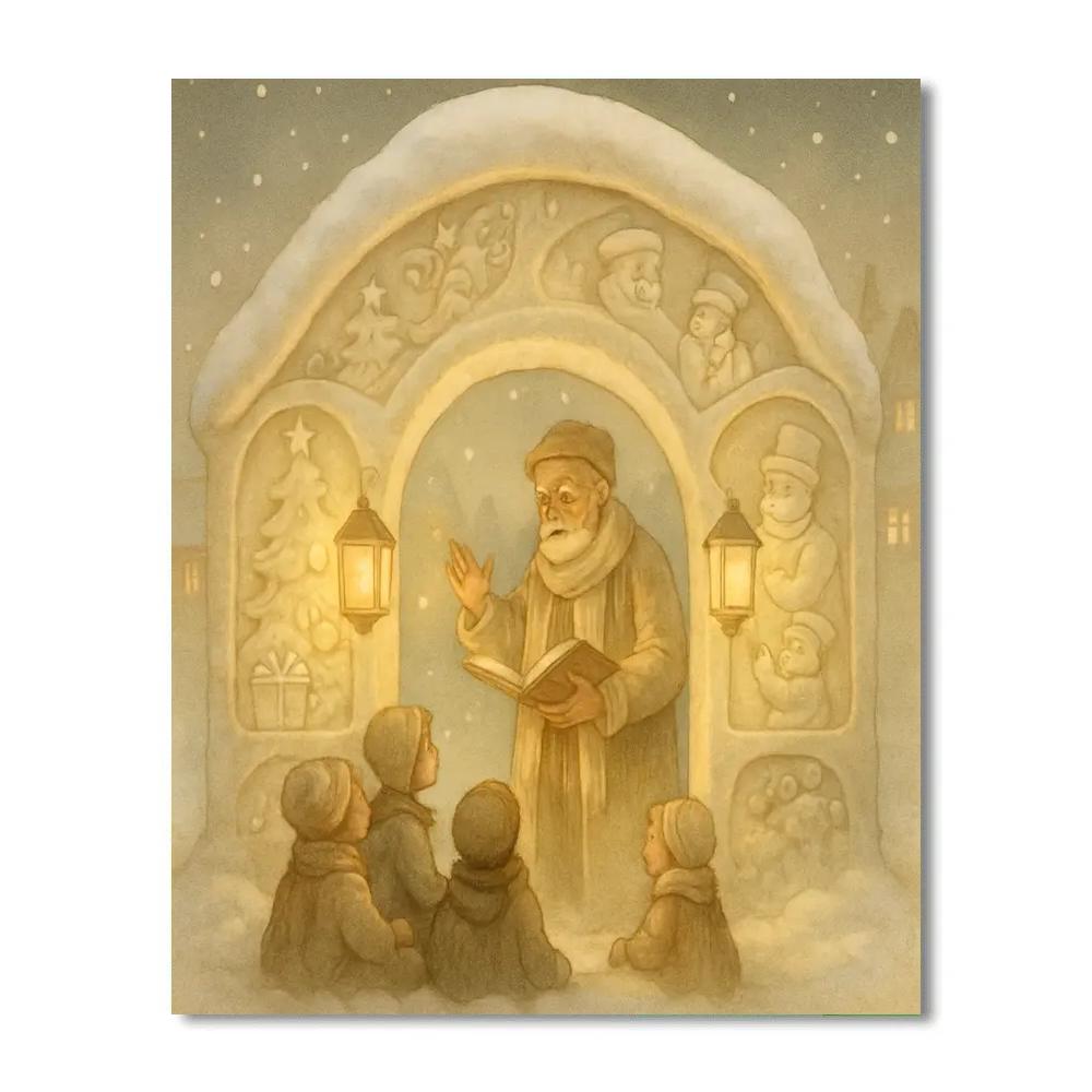 Snow-Carved Story Archway Paint by numbers kits