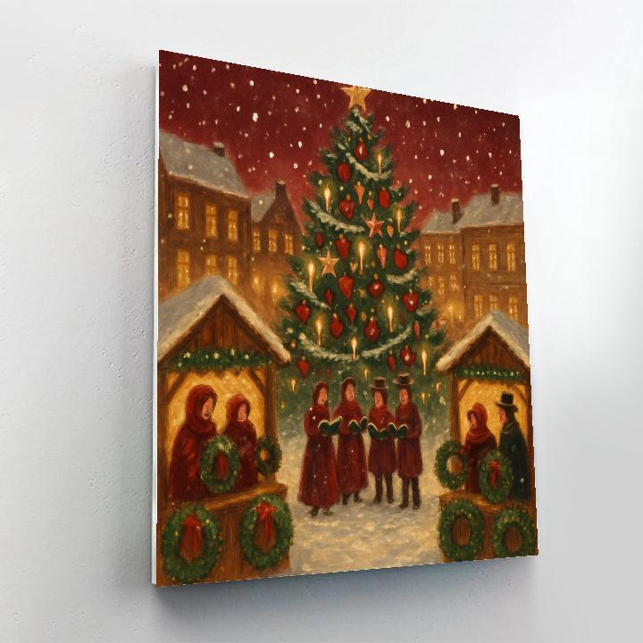 Glowing Fir Market Square paint by number