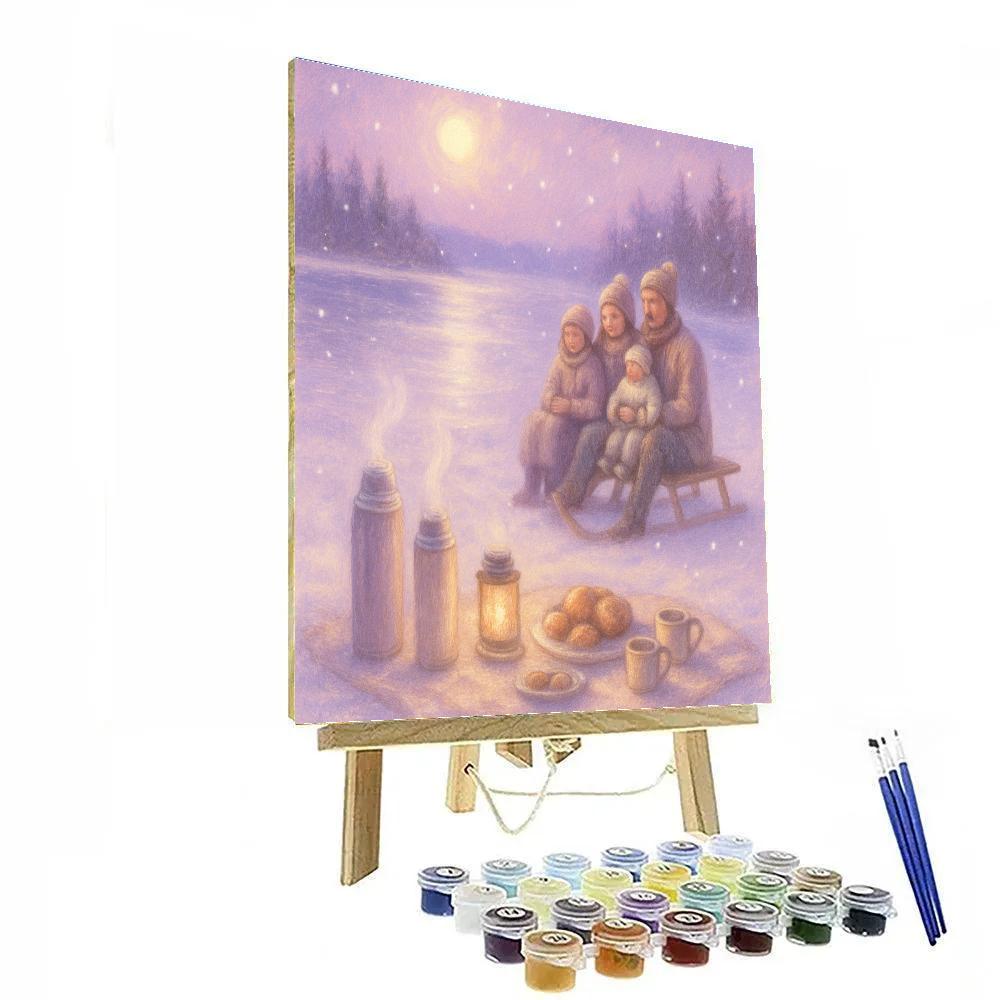 Moonbeam Sledside Picnic Painting by numbers kit