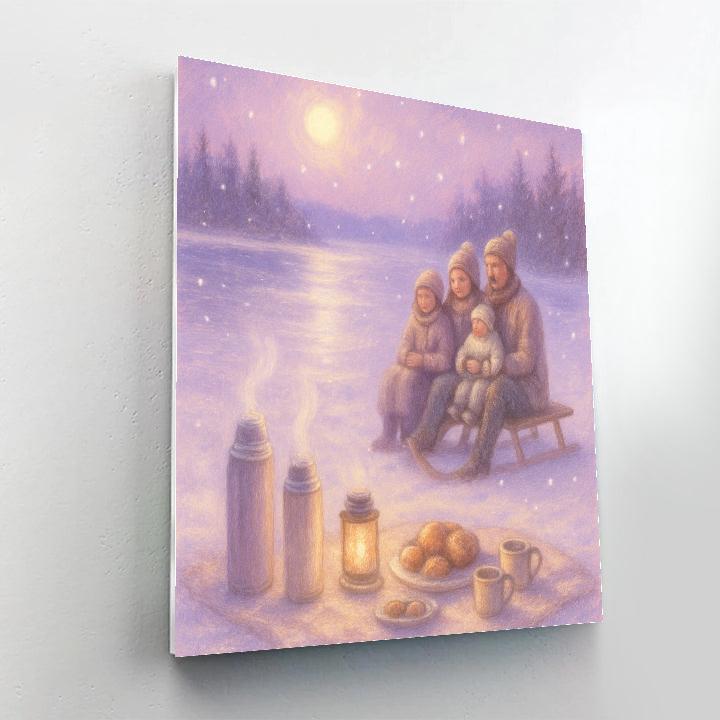 Moonbeam Sledside Picnic Painting by numbers kit