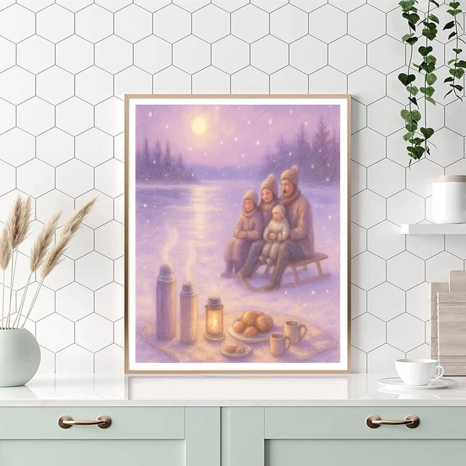 Moonbeam Sledside Picnic Painting by numbers kit