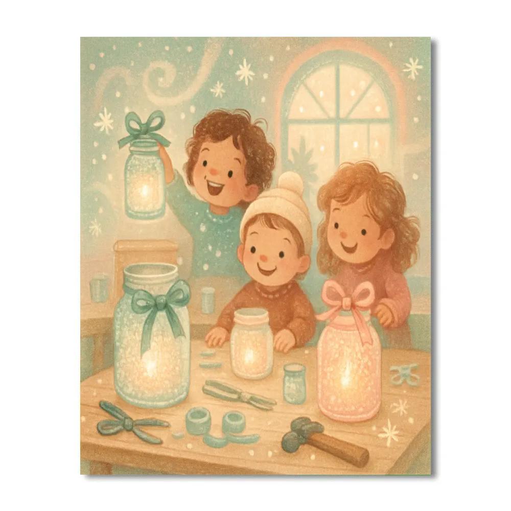 Wintry Lantern Lab For Kids Paint by numbers art