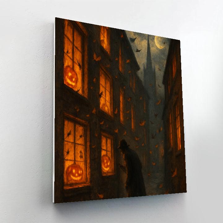 Moth Lane And Pumpkin Windows Numbered painting kits