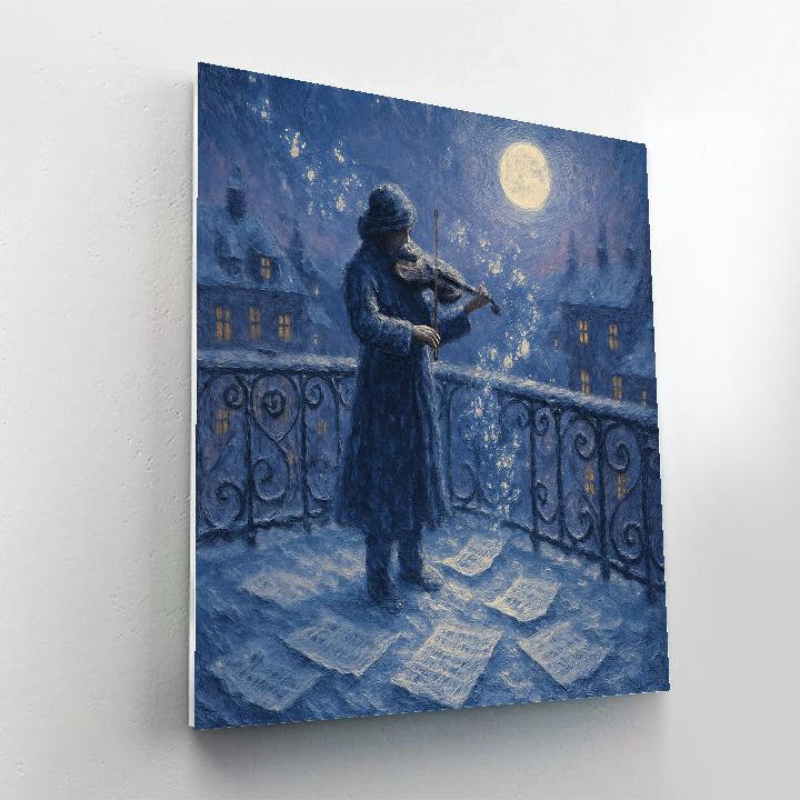 Nocturne Of The Frost Violin Number painting