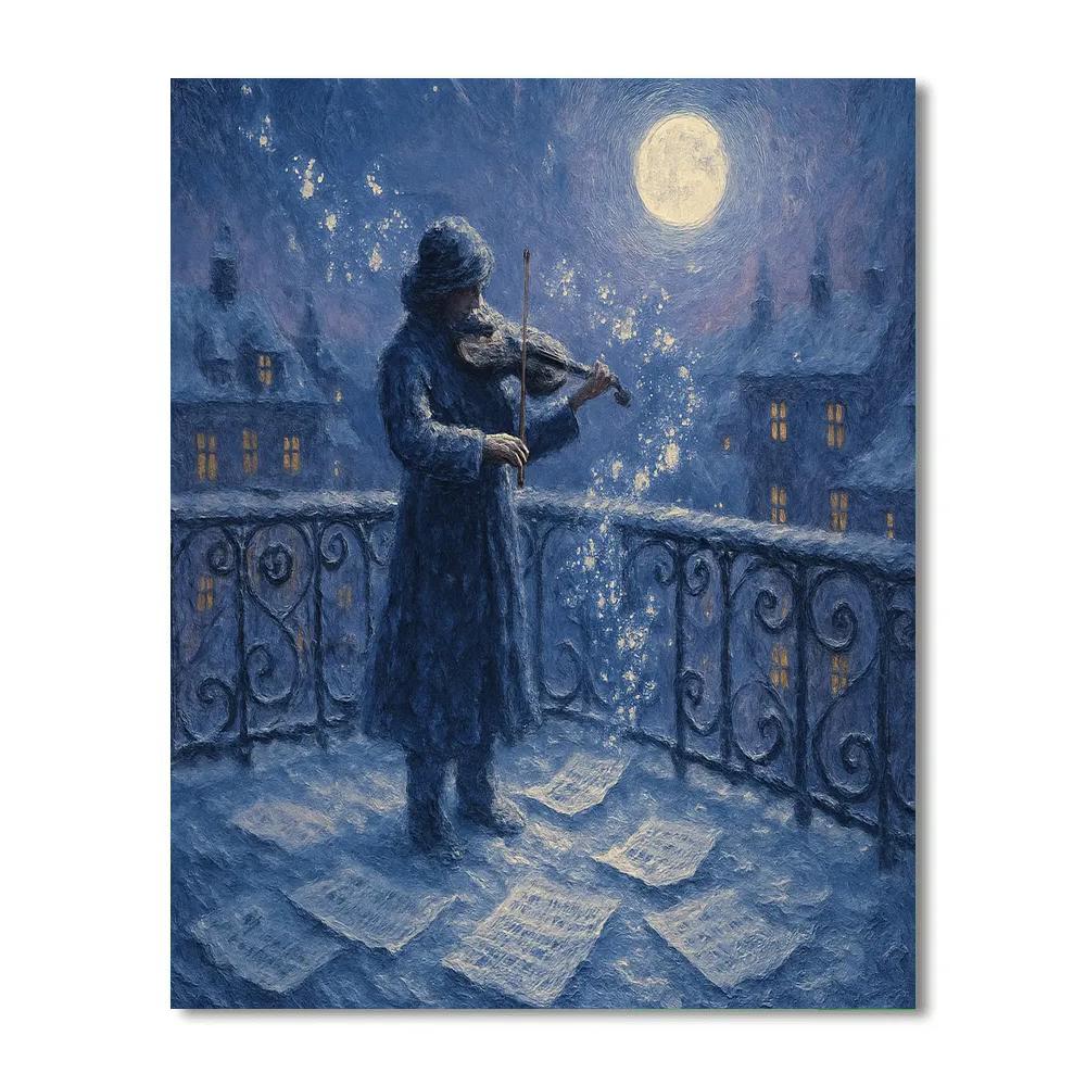 Nocturne Of The Frost Violin Number painting