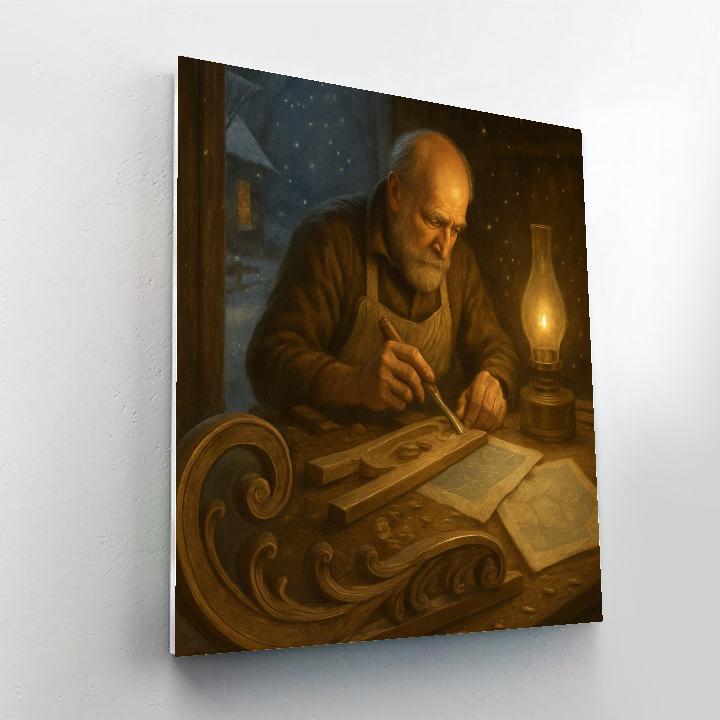 Sledwrights Midnight Workshop Paint by numbers kits