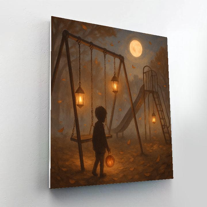 Lantern-Lit Hollow Playground paint by number