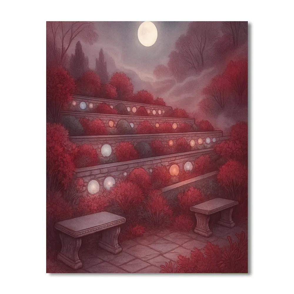 Moonstone Hollow Lantern Gardens paint by number