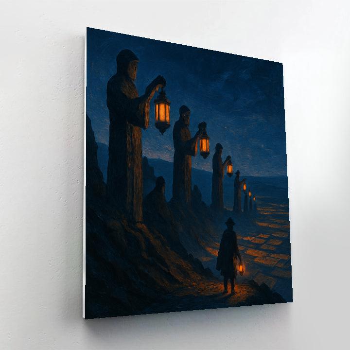 Silent Ridge Of Lantern Sentries paint by number