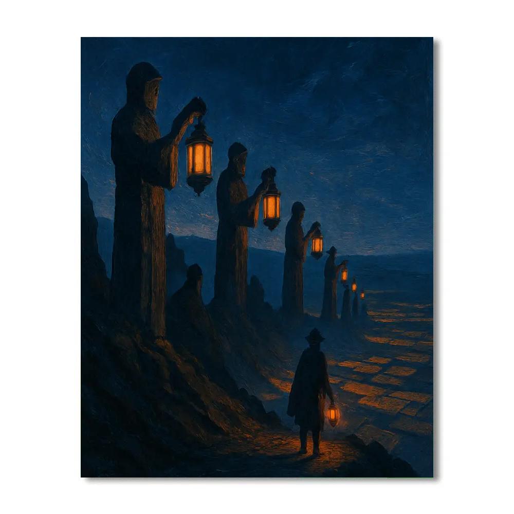 Silent Ridge Of Lantern Sentries paint by number