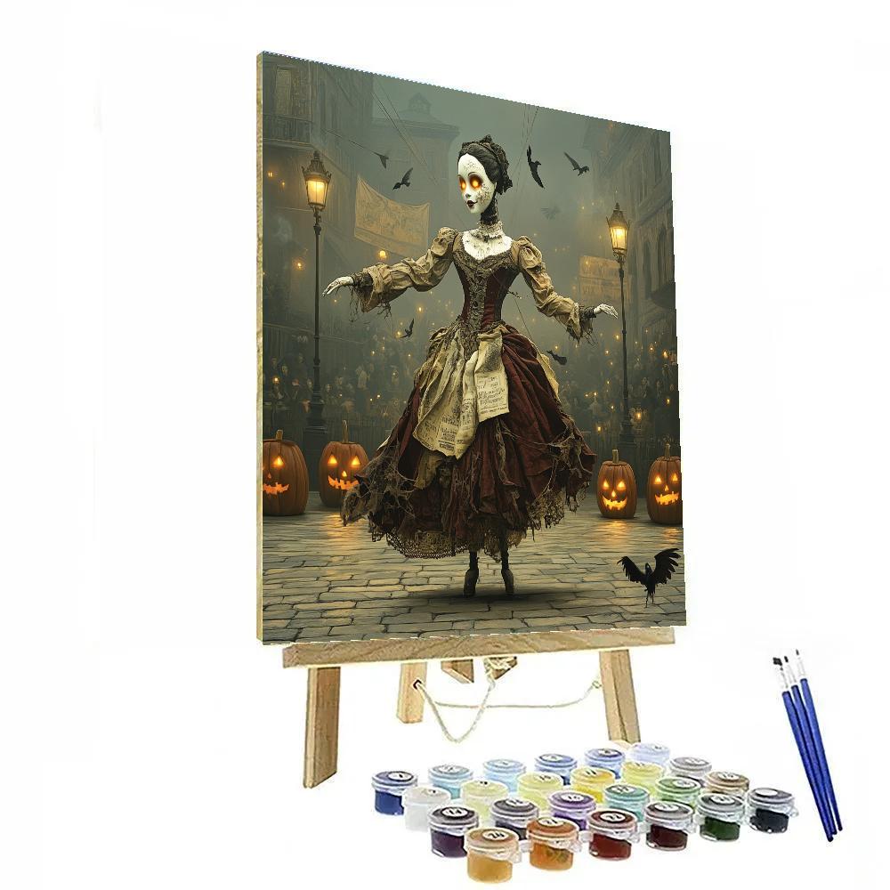 Haunted Marionette Masquerade paint by number