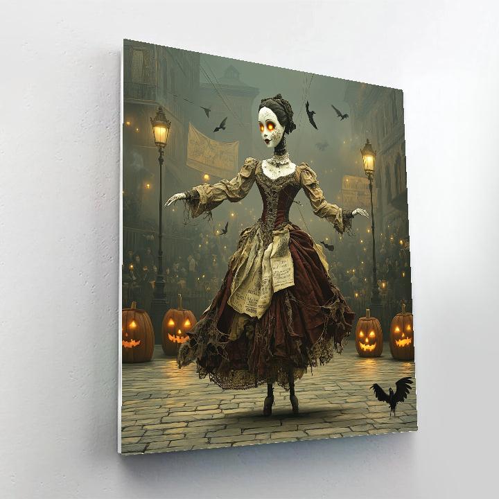 Haunted Marionette Masquerade paint by number