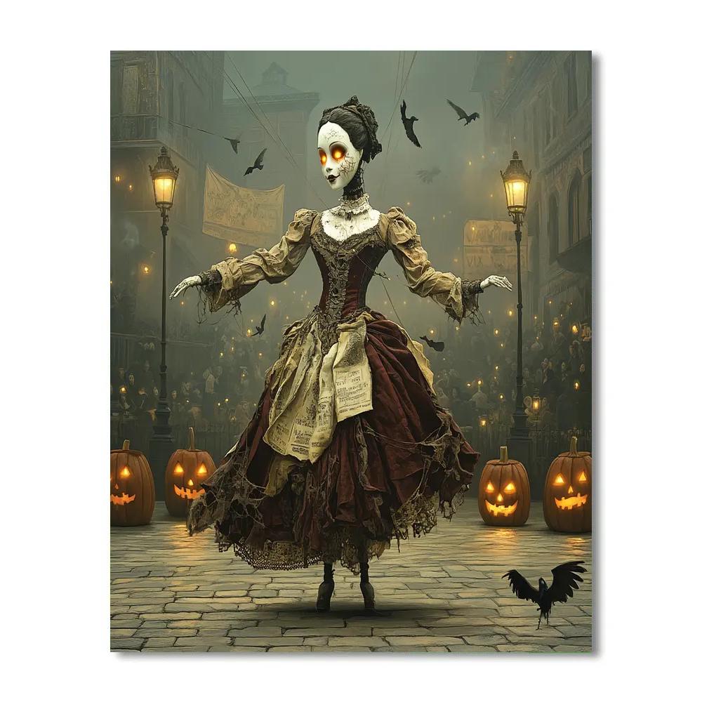 Haunted Marionette Masquerade paint by number