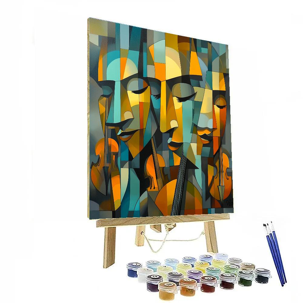 Picasso Inspired Abstract Musicians Number painting