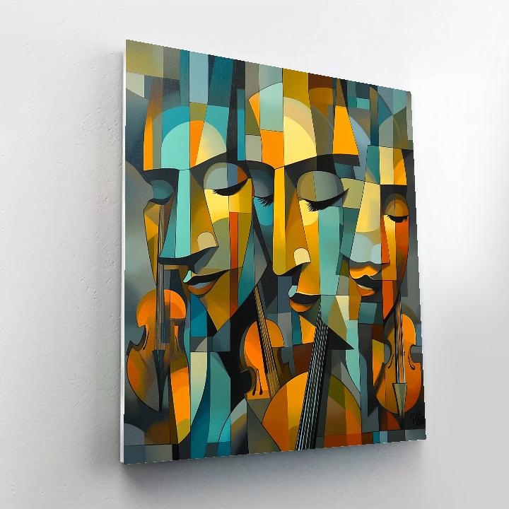 Picasso Inspired Abstract Musicians Number painting