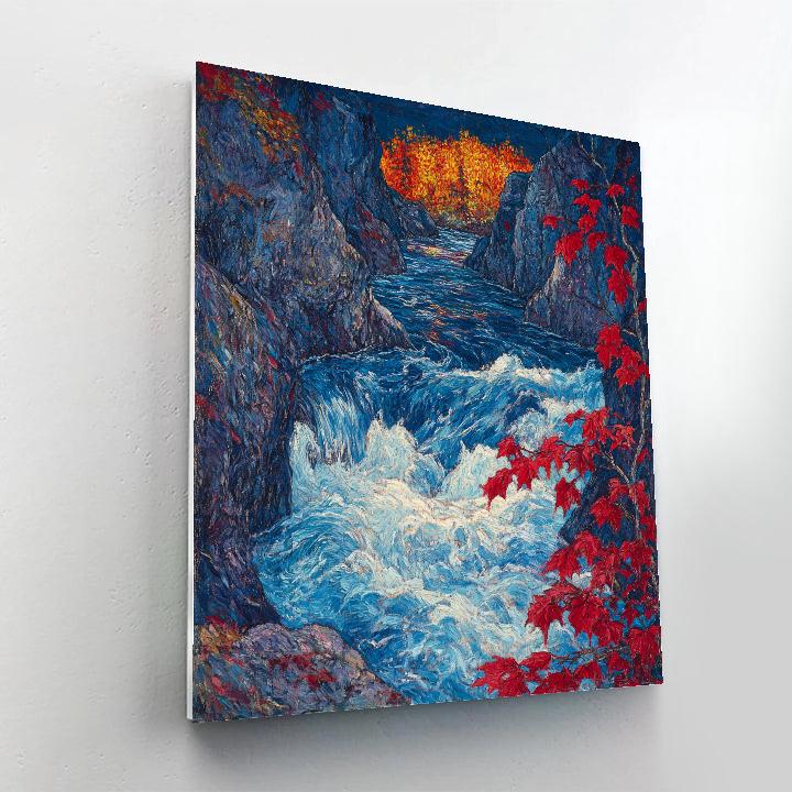 A.Y. Jackson Inspired Northern Rapids And Maples painting number kit