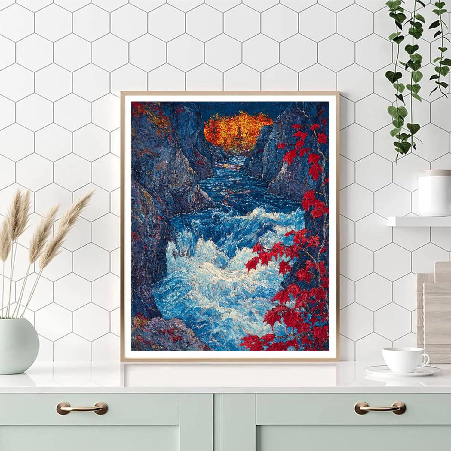 A.Y. Jackson Inspired Northern Rapids And Maples painting number kit