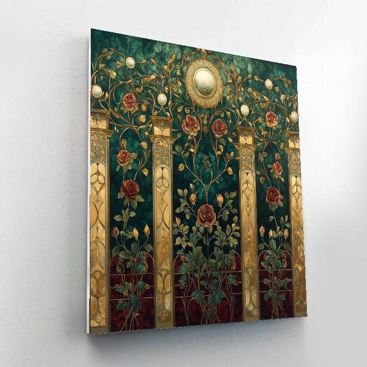 Gustav Klimt Inspired Golden Garden paint by numbers