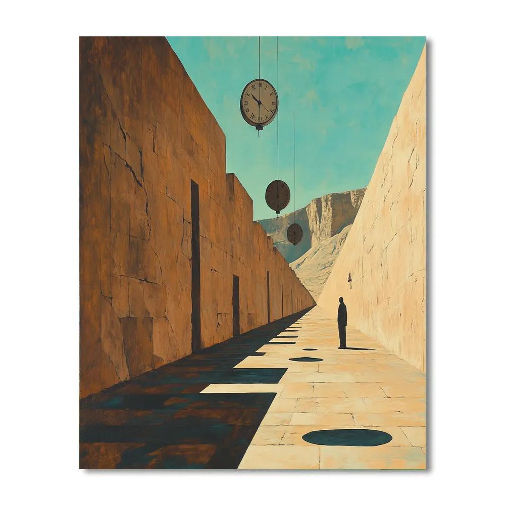 Salvador Dali Inspired Desert Dreams paint by color