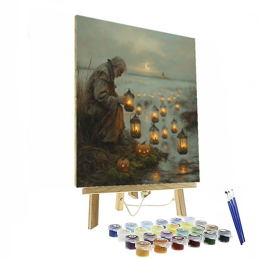 Haunted Lantern Keeper At The Moor Number painting