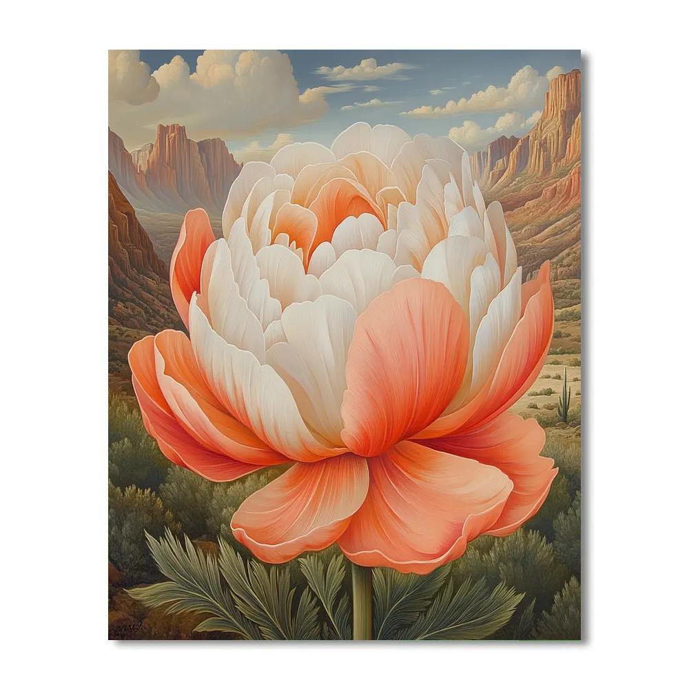 Georgia OKeeffe Inspired Desert Flowers Painting by numbers kit
