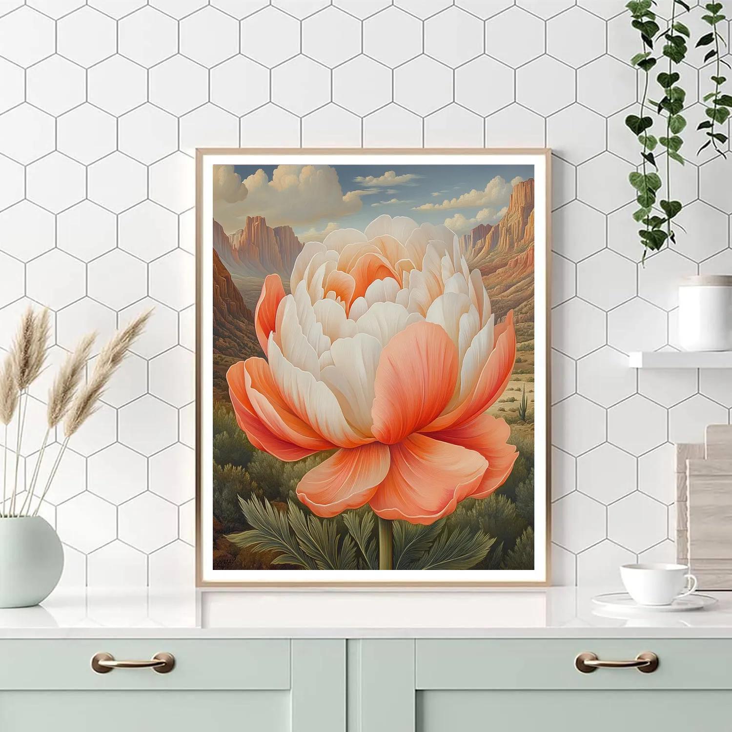 Georgia OKeeffe Inspired Desert Flowers Painting by numbers kit