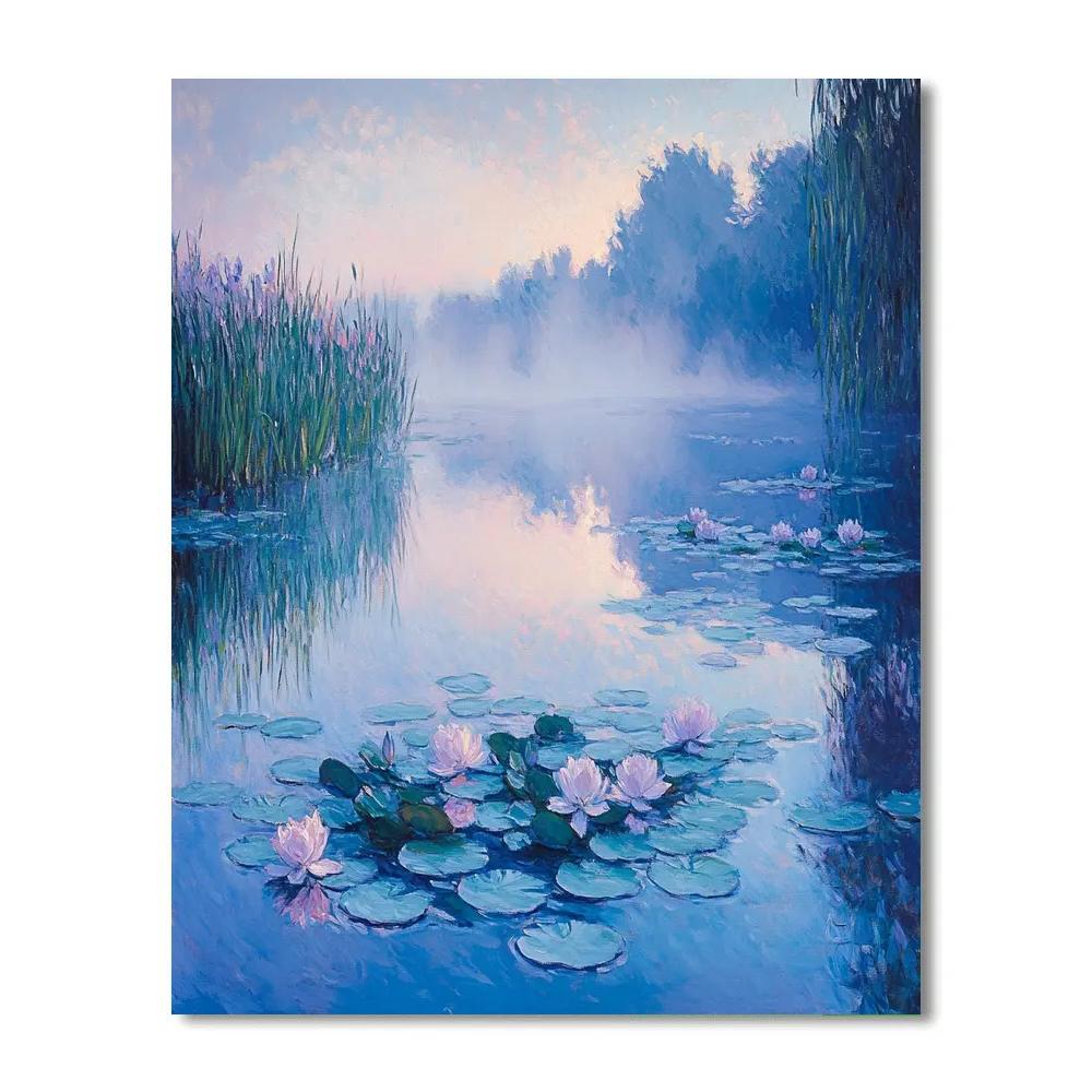 Claude Monet Inspired Waterlily Morning Mist paint by numbers