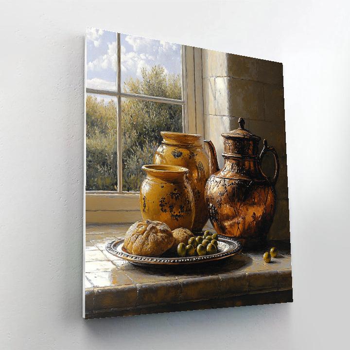 Diego Velázquez Inspired Earthenware And Copper Ensemble paint by number