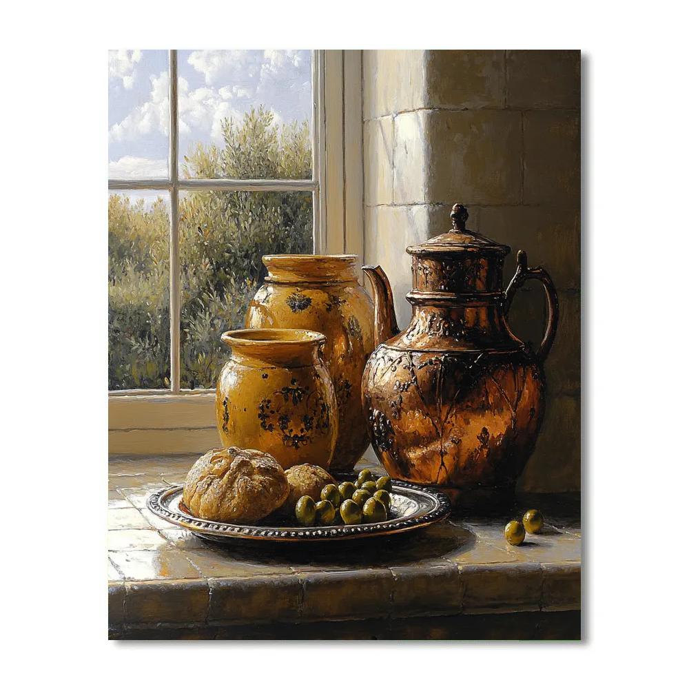 Diego Velázquez Inspired Earthenware And Copper Ensemble paint by number