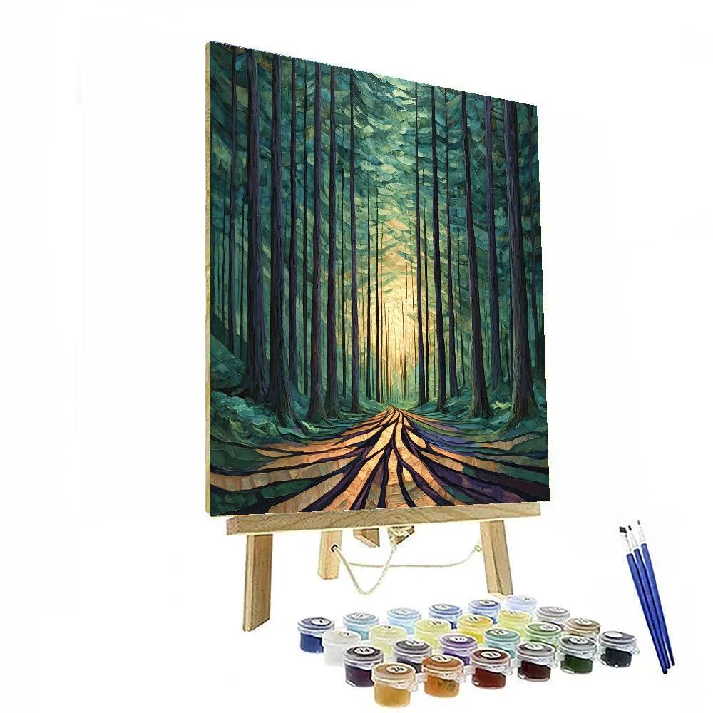 Emily Carr Inspired Cathedral Grove Paint by numbers kits