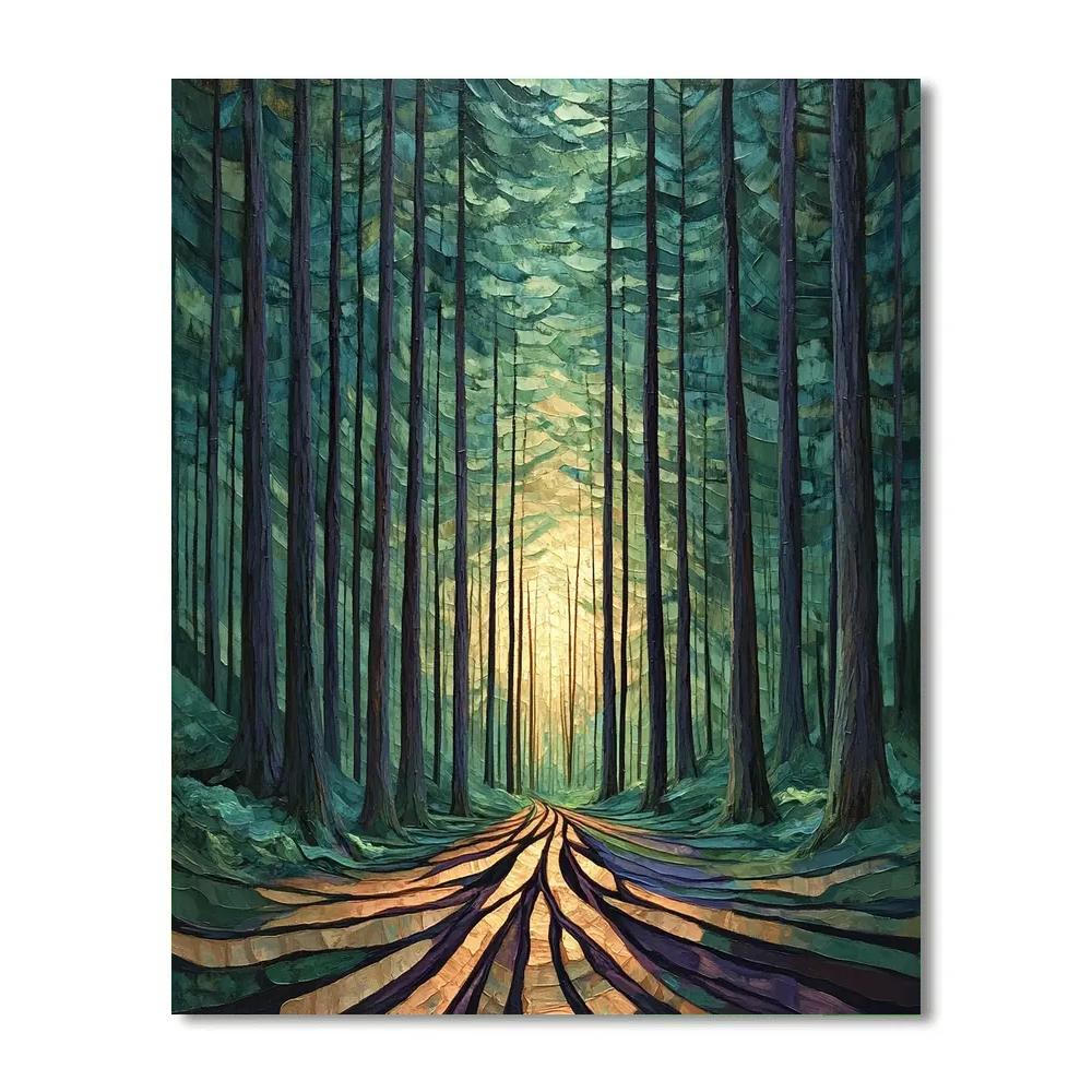 Emily Carr Inspired Cathedral Grove Paint by numbers kits