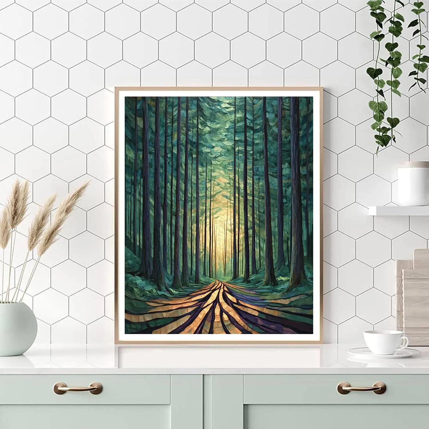 Emily Carr Inspired Cathedral Grove Paint by numbers kits
