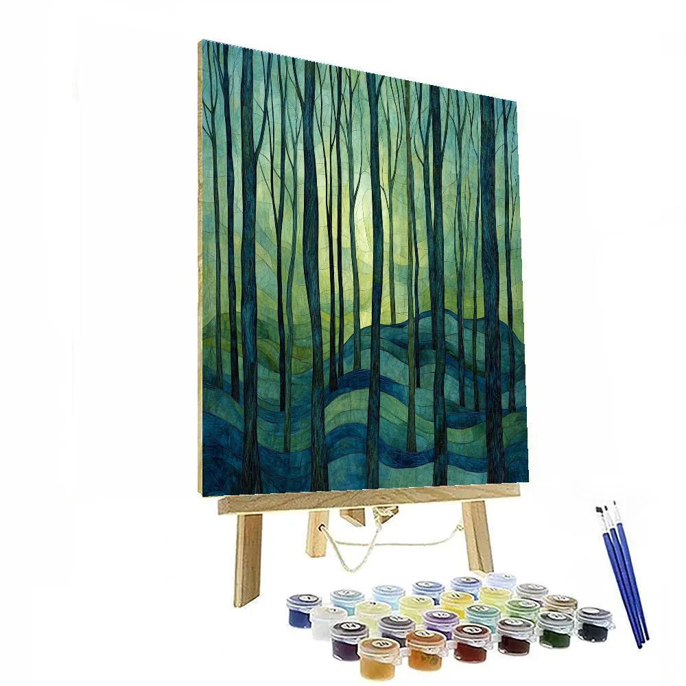 Edvard Munch Inspired Trembling Forest DIY paint by numbers