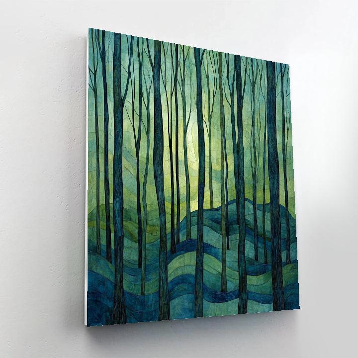 Edvard Munch Inspired Trembling Forest DIY paint by numbers