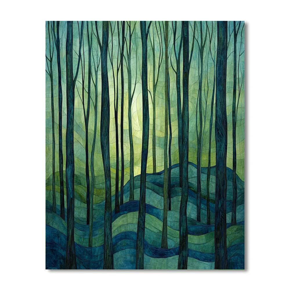 Edvard Munch Inspired Trembling Forest DIY paint by numbers