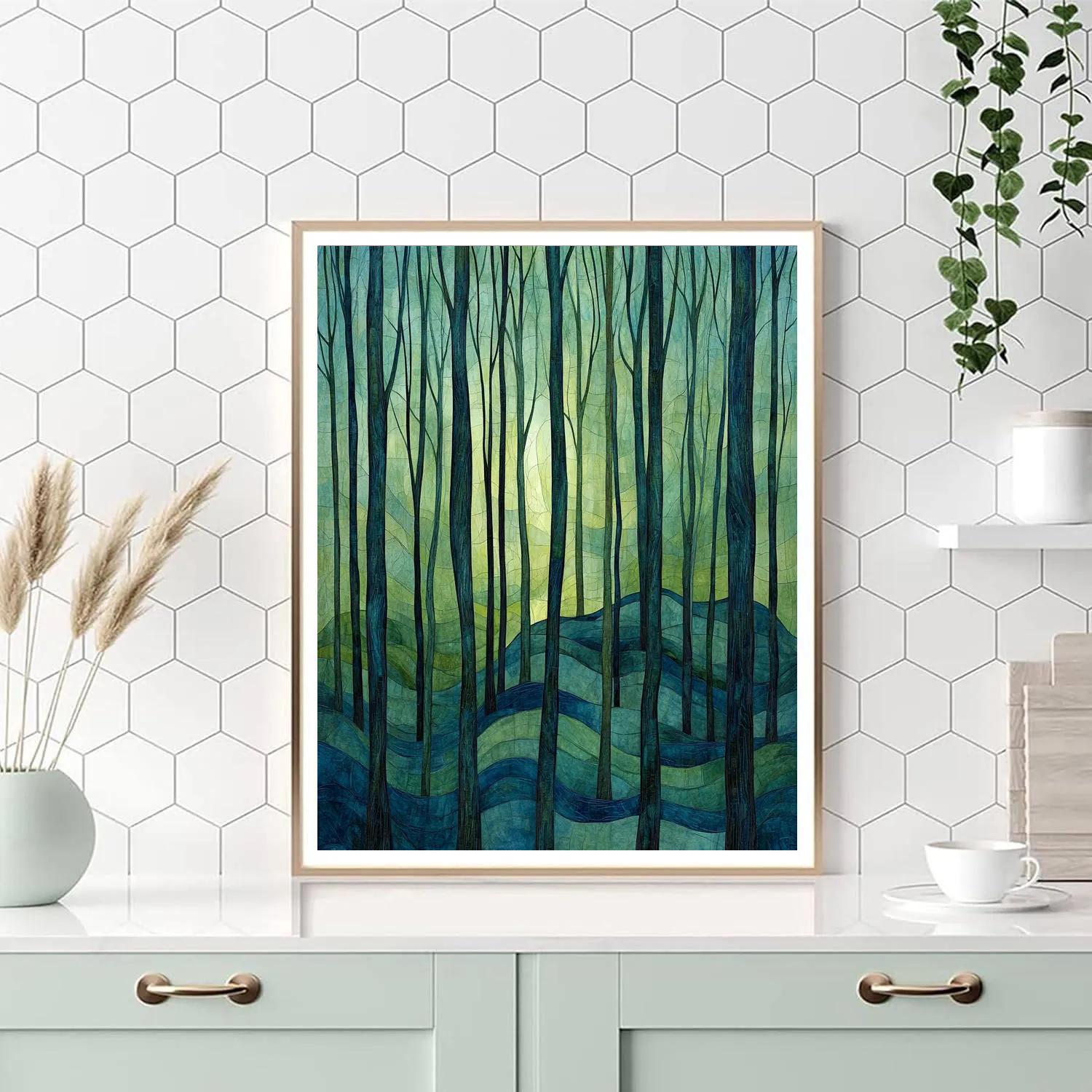 Edvard Munch Inspired Trembling Forest DIY paint by numbers