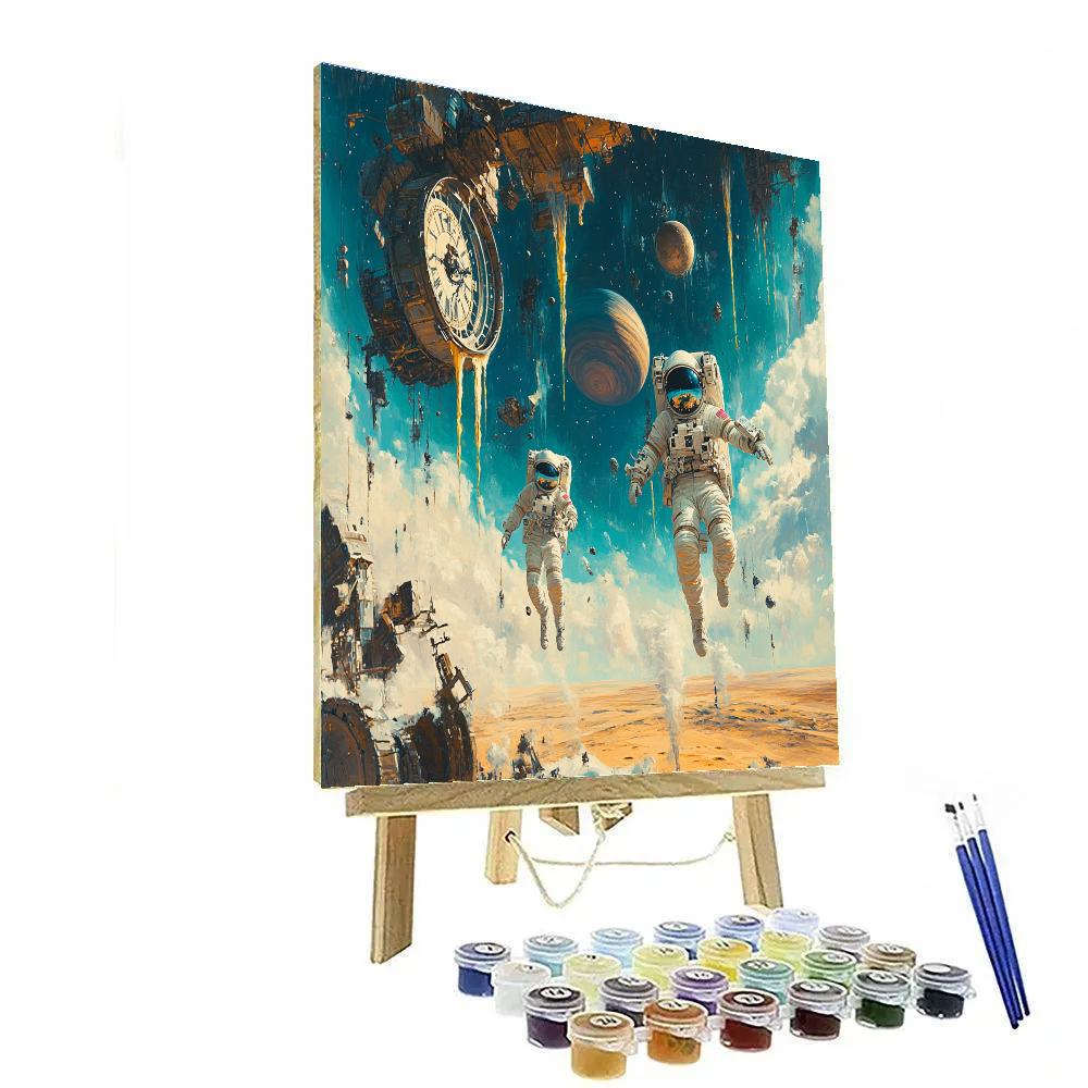 Salvador Dali Inspired Astronauts And Comets Paint by numbers art